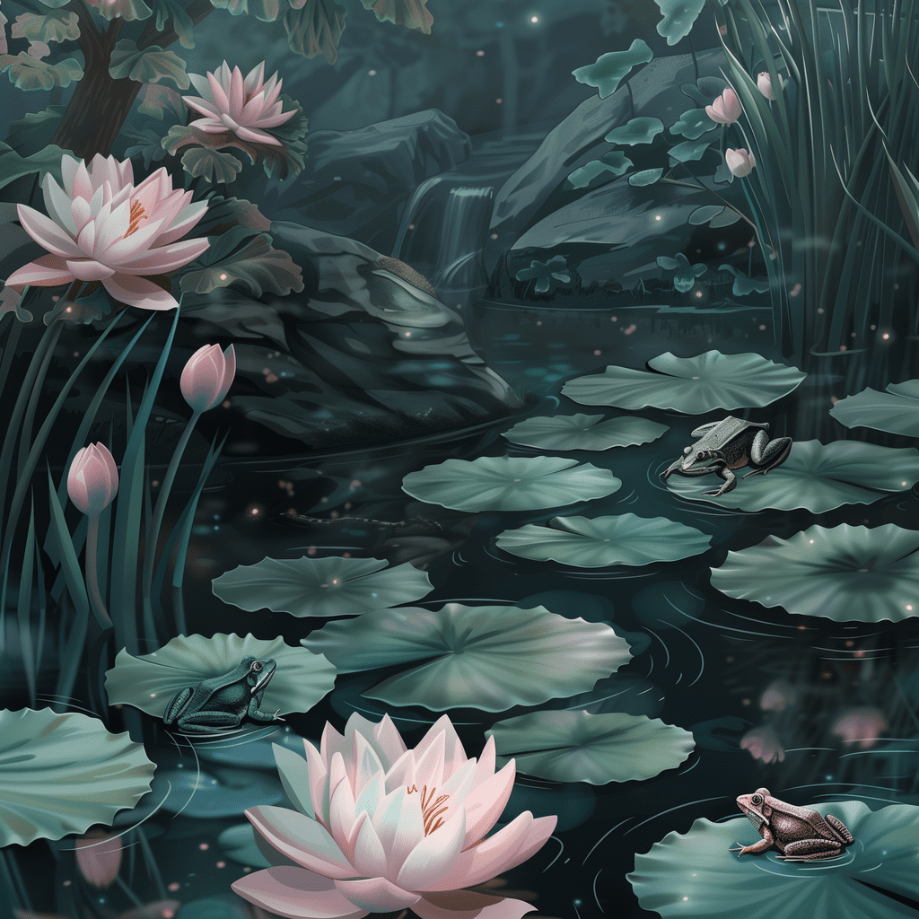 Frog Lake 40x40cm - Diamantschilderij 