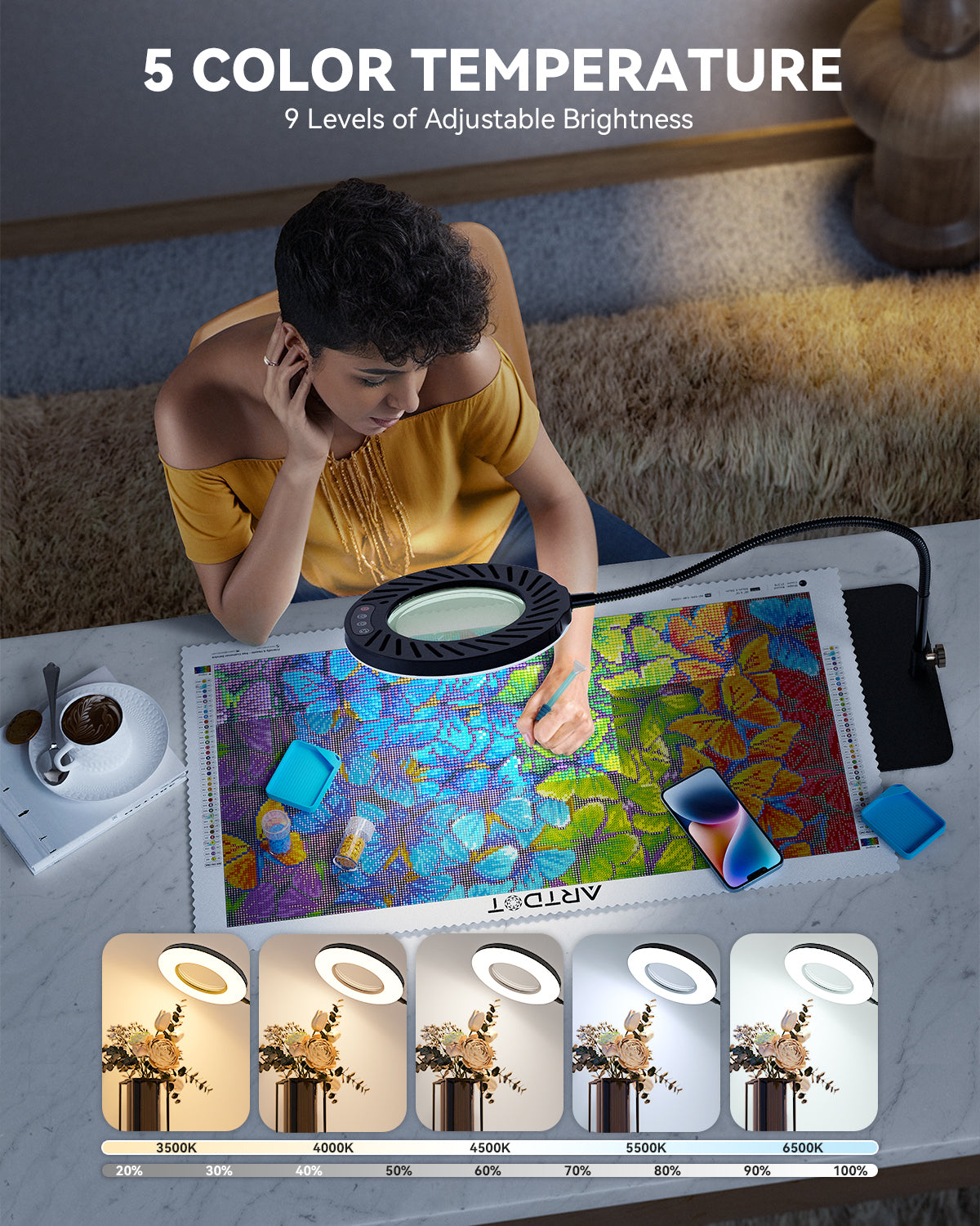 LED-tafelvergrootglas 