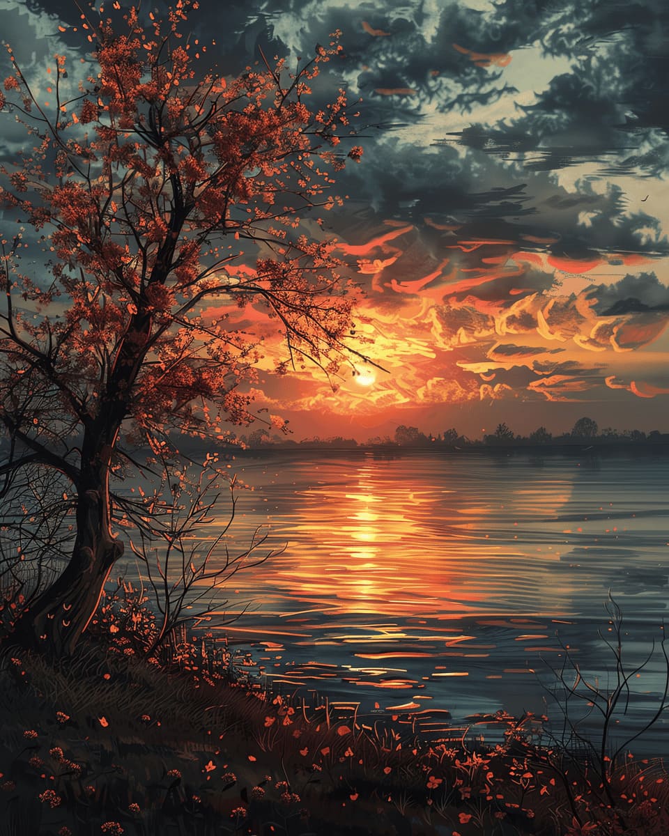 Twilight Sundown 60x80cm - Diamantschilderij 