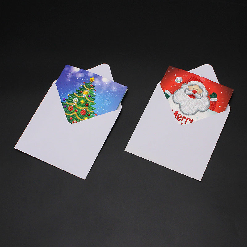 Diamantschilderij Kerstkaarten 4st 