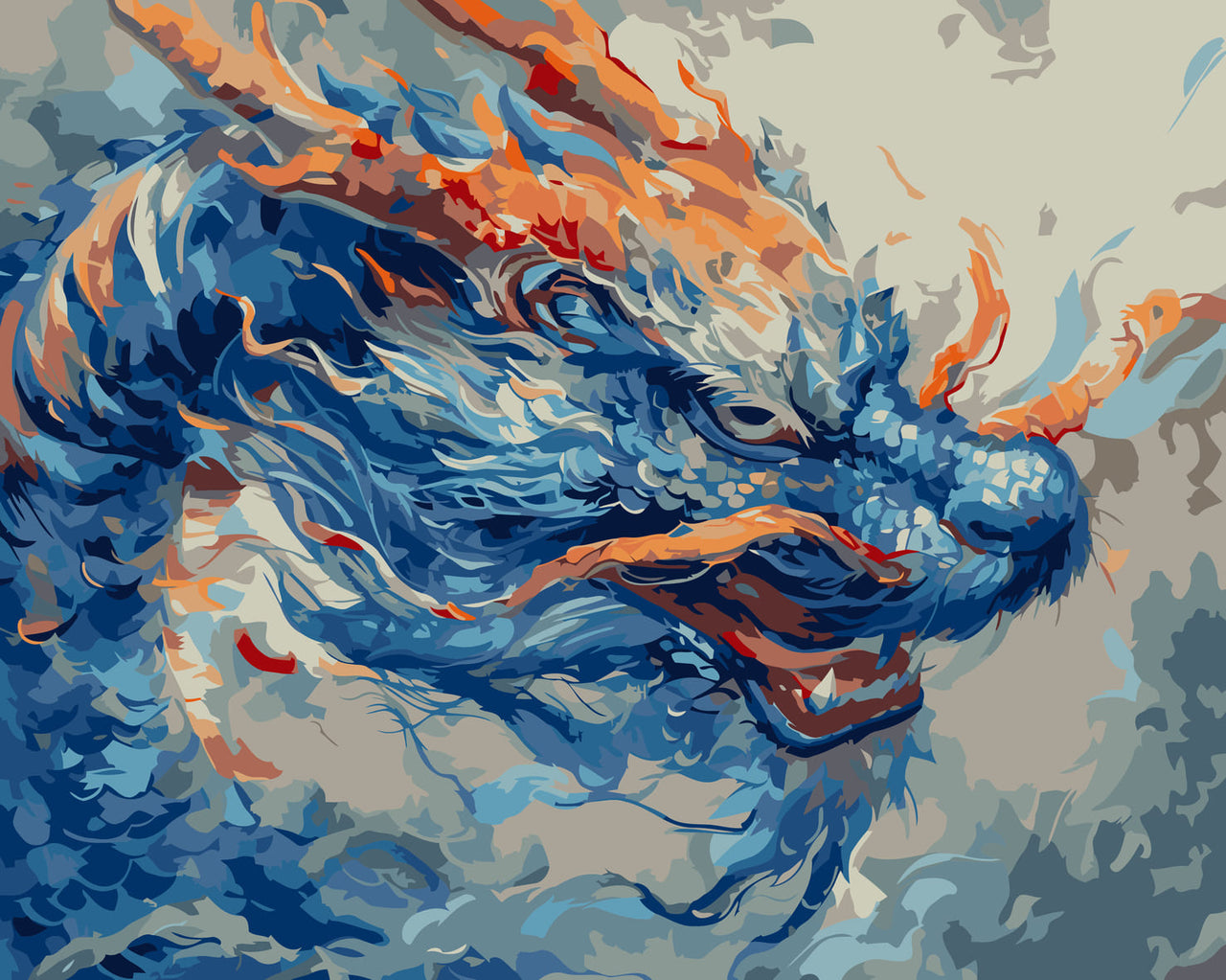 Azure Fury - Schilderen Op Nummer 