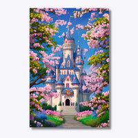 Thumbnail for Pad naar het Bloemenkasteel 40x60cm - Diamantschilderij 