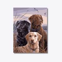 Thumbnail for Honden 30x40cm - Diamantschilderij 