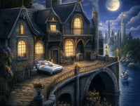 Thumbnail for Moonlit Manor 60x80cm - Diamantschilderij 