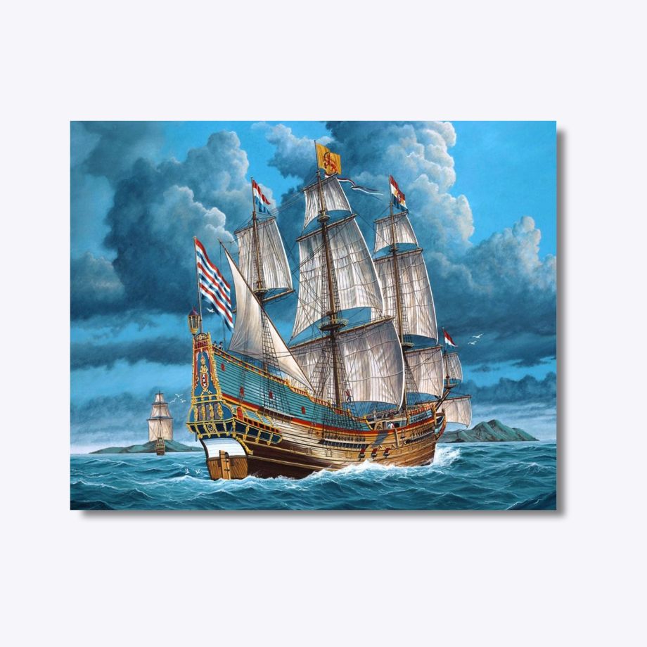 Zeilboot 40x60cm - Diamantschilderij 