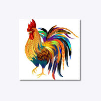 Thumbnail for Rainbow Rooster 20x20cm - Diamantschilderij 