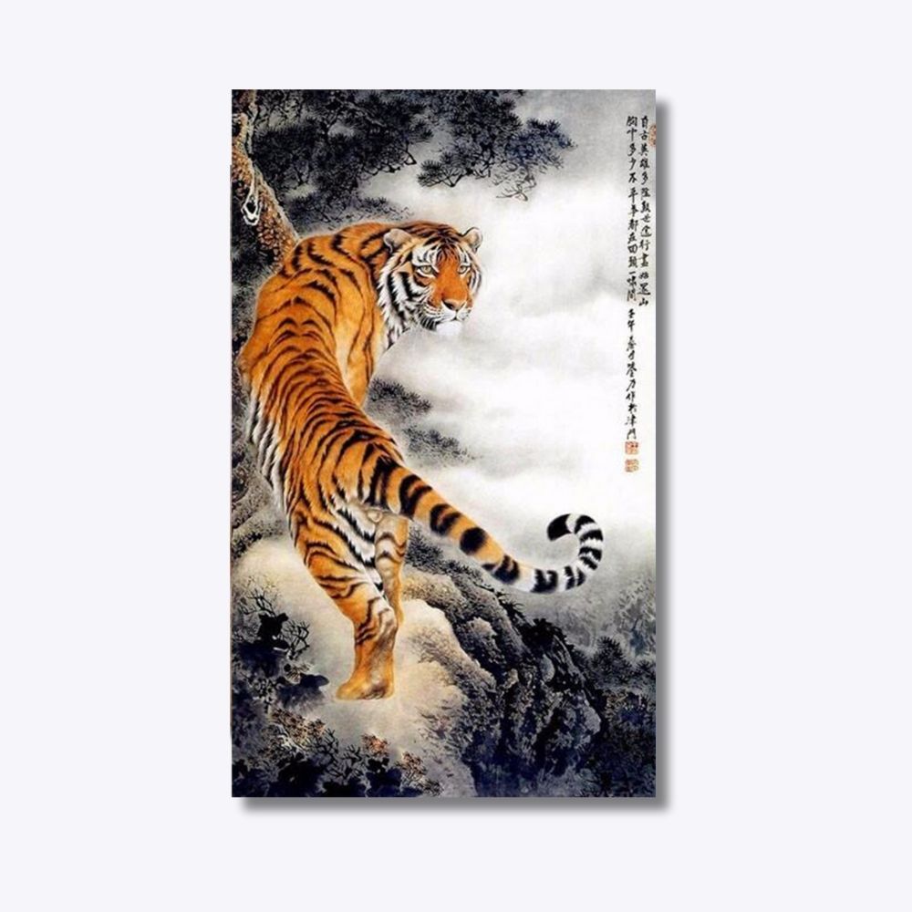 Whisper of the Tiger 30x50cm - Diamantschilderij 