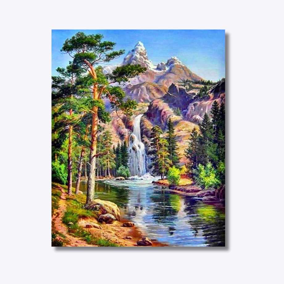 Waterval 40x50cm - Diamantschilderij 