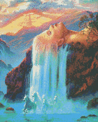 Thumbnail for Fluisterende Watervallen 40x50cm - Diamantschilderij 