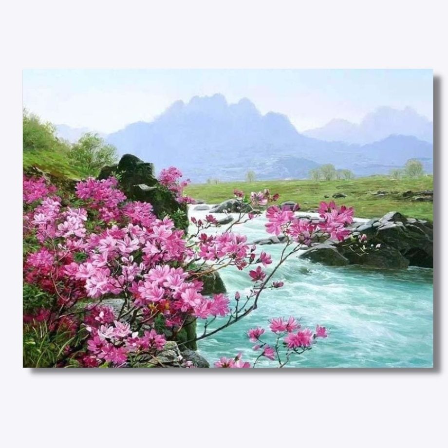 Bloemencascade - Schilderen Op Nummer 