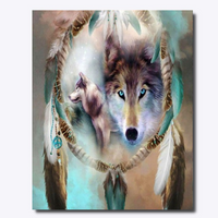Thumbnail for Spirit Wolf 30x40cm - Diamantschilderij 