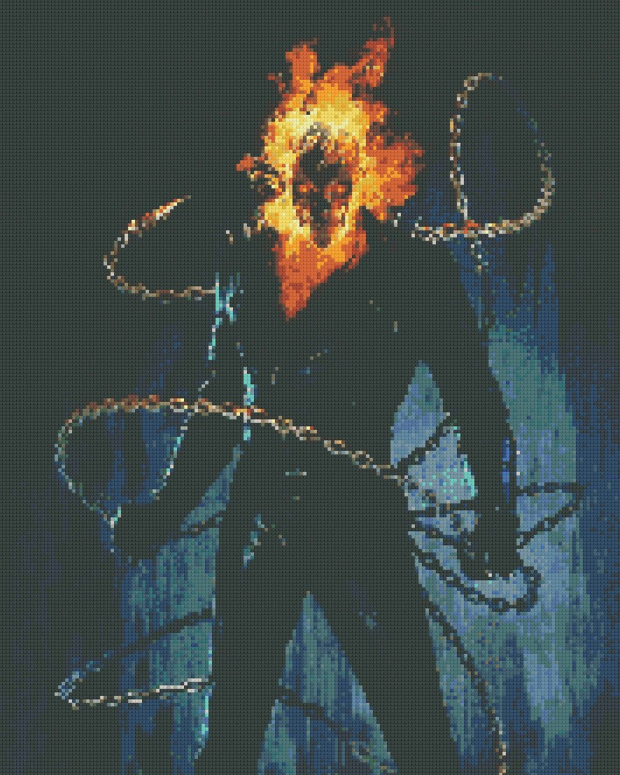 Ghost Rider 30x40cm - Diamantschilderij 