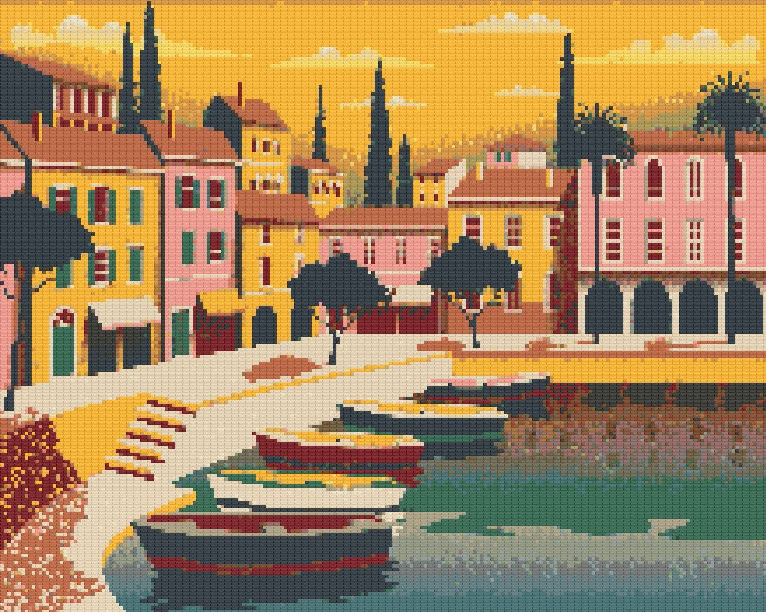 Harbor Holiday 40x50cm - Diamantschilderij 