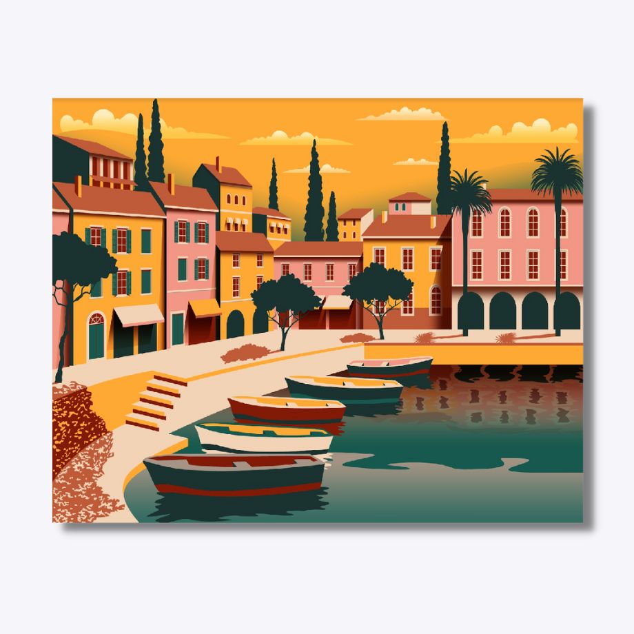 Harbor Holiday 40x50cm - Diamantschilderij 
