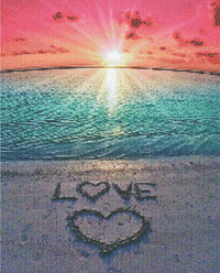 Thumbnail for Liefdesbrieven aan de Kust 40x50cm - Diamantschilderij 