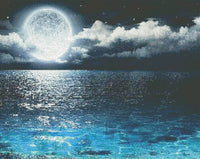 Thumbnail for Volle maan 40x50cm - Diamantschilderij 