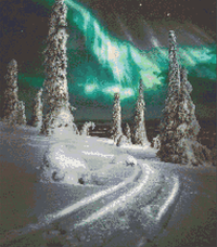 Thumbnail for Arctische Aurora 40x50cm - Diamantschilderij 